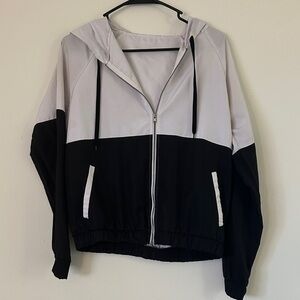 Forever 21 Black and White Bomber Jacket
